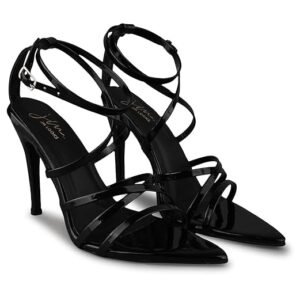 JM LOOKS Fancy Pointed Toe Sandals: Stylish Stiletto Heels with Ankle Strap, Comfortable for Women & Girls